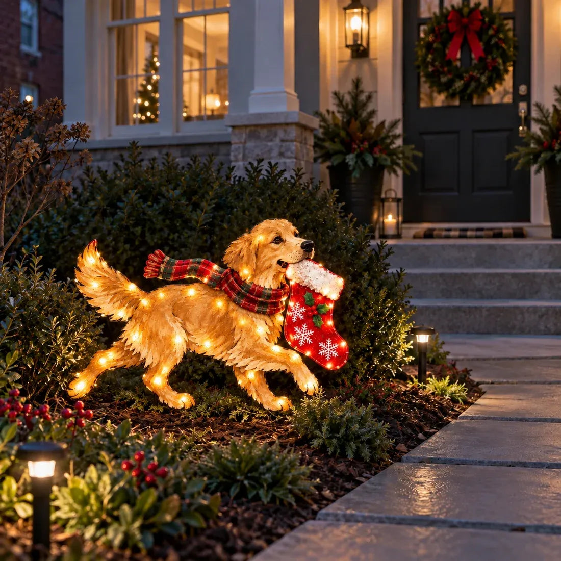 🐕 Light-Up Golden Retriever Christmas Yard Stake 🎄 The Goodest Boy of Christmas!