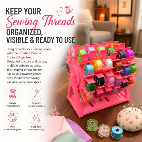 🔥Last Day 50% OFF🧵Rotating Bobbin Thread Organizer