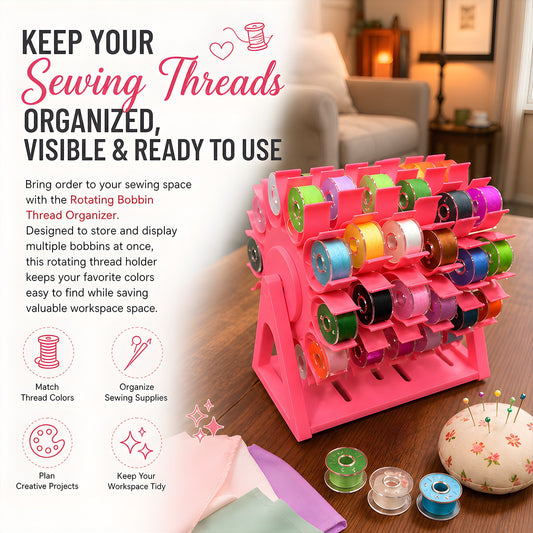 🔥Last Day 50% OFF🧵Rotating Bobbin Thread Organizer