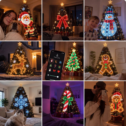 🎄 Smart Animated Christmas Tree Lights | App-Controlled LED Holiday Display ✨