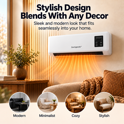 Black Friday Early Bird Deals-Wall-Mounted Space Heater with Thermostat and Remote Control