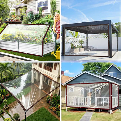 🌧️ 50% OFF Clear Waterproof Tarp – Heavy Duty Outdoor Weather Protection Cover