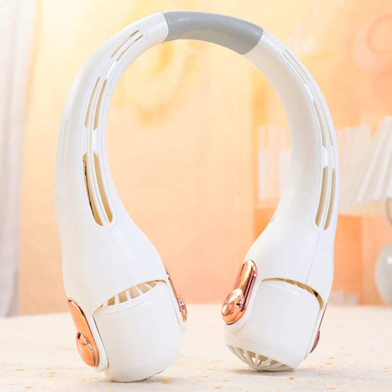 🥳2026 HOT SALE🥳💞50K+ SOLD!🍃 Neck Air Conditioner Fan – Ultra‐quiet, 360° rotating, 3 speeds. Hands‐free cooling, long battery. Summer essential! 😎🌬️