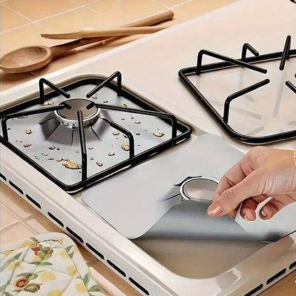 🍳 4-Pack Reusable Non-Stick Gas Stove Burner Liners