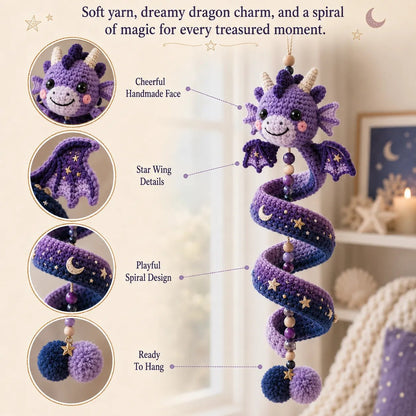 ⏳ Last Day 49% OFF – 🐉 DIY Dragon Spiral Hanging Ornament Crochet Kit ✨