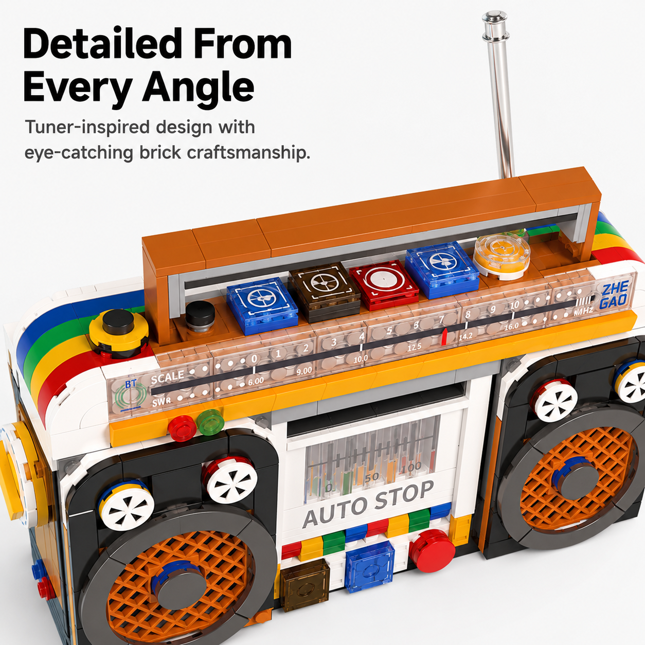 Retro Radio Recorder Building Blocks Brick Kits