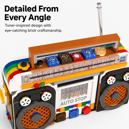 Retro Radio Recorder Building Blocks Brick Kits