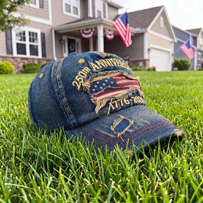 🧢🇺🇸 Handmade Veteran America 250th Anniversary Cap 🦅