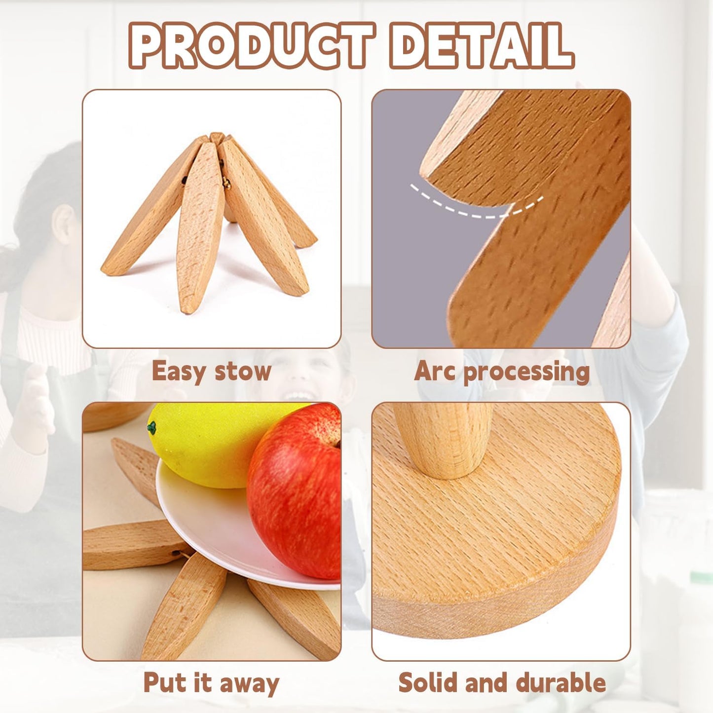 🌳 5-In-1 Foldable Bamboo Christmas Tree Trivet Set ♨️