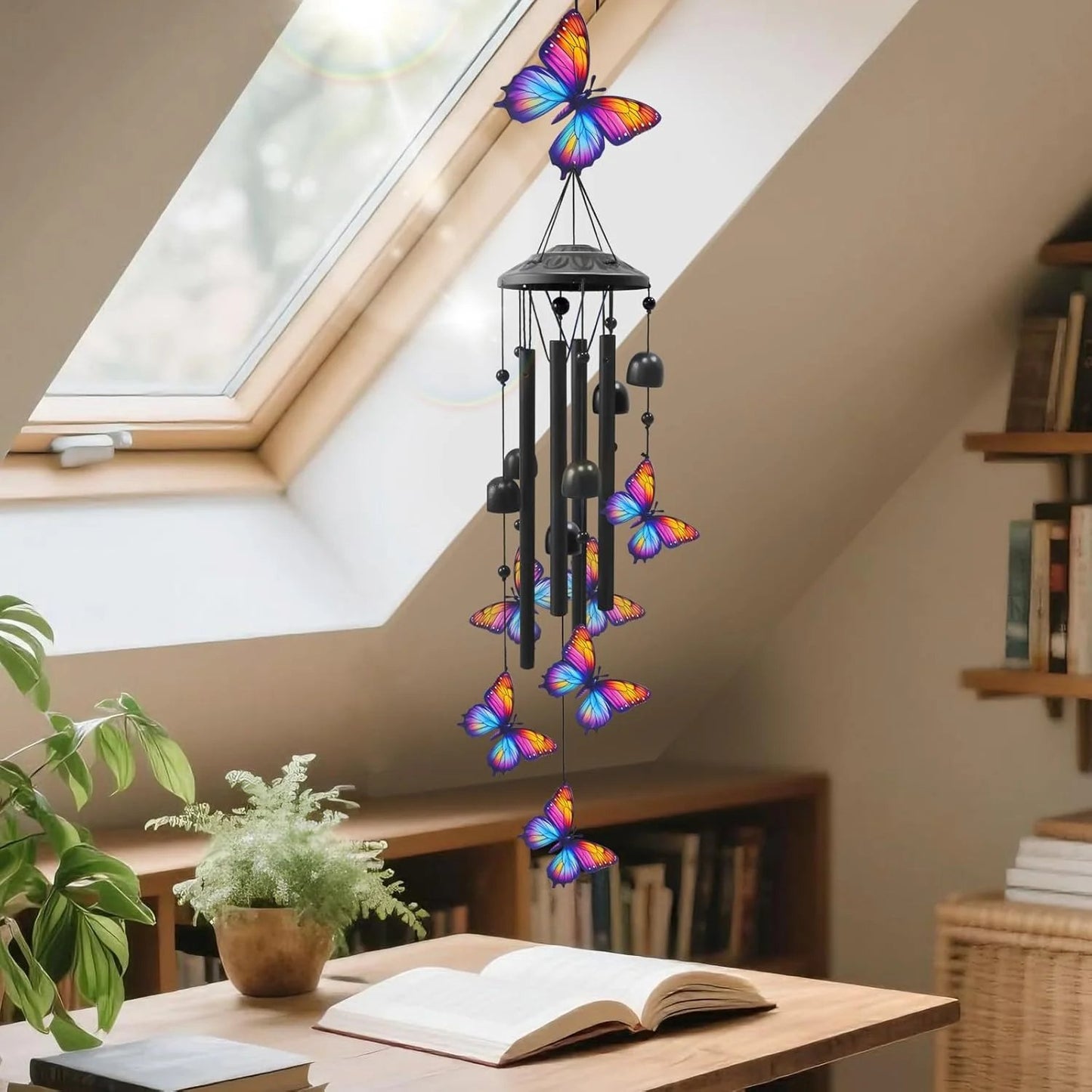 🔥2026 Spring Hot Sale🔥-🐦Vintage Colorful Hummingbird Wind Chime with Metal Tubes and Bells