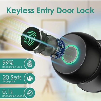 🔒✨Smart Biometric Door Lock, supports Fingerprint, Passcode & App Access🏡