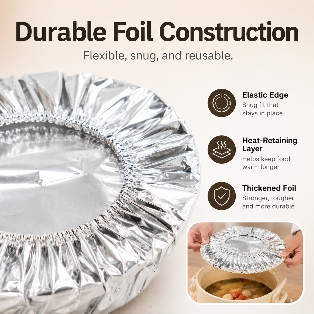 🔥 Reusable Thermal Dish Covers – Keep Food Warm & Fresh Longer