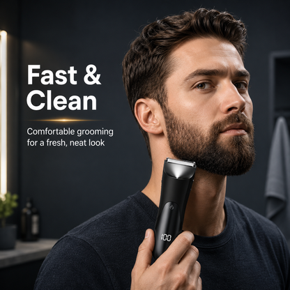 Waterproof Body Hair Trimmer for Men 🚿 Smooth Full-Body Grooming ✨