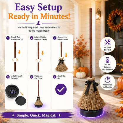 🎃 Halloween Sale 50% OFF |🧹 Magic Floating Witch Broom™ 🧙‍♀️ Animated Sound-Activated Decor