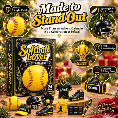 🎄 24 Days of Softball Spirit – Christmas Advent Ornament Calendar