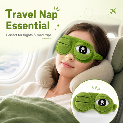 🐸Plush Comfort 3D Sad Frog Sleep Mask