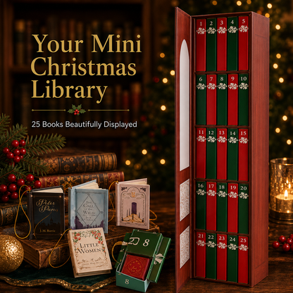 📚 25 Days of Mini Book Magic Christmas Advent Calendar – Tree Ornaments 🎄