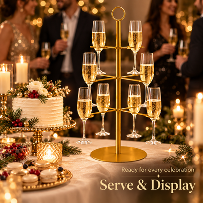 🥂 Multi-Tier Stemware Glassware Display Stand – DIY Tabletop Beverage Centerpiece ✨