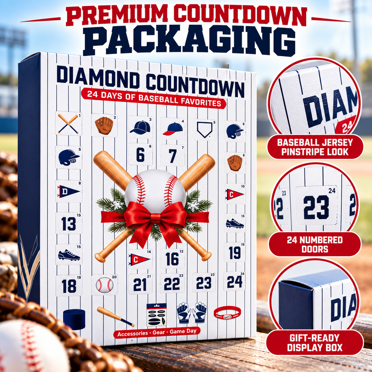 ⚾ 24-Day Baseball Advent Calendar – Daily Diamond Countdown Surprises