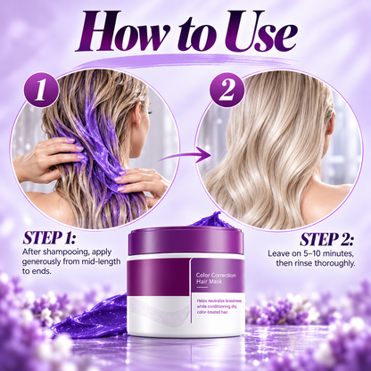💜 Purple Toning Hair Mask – Cooler Blonde, Softer & Brighter-Looking Hair