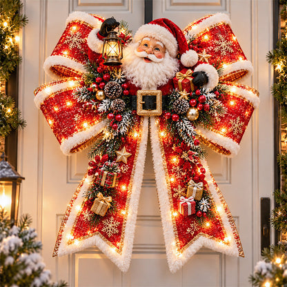 🎀 Last Day 50% OFF🔥Giant Light-Up Christmas Bows – Oversized Festive Door Decor ✨