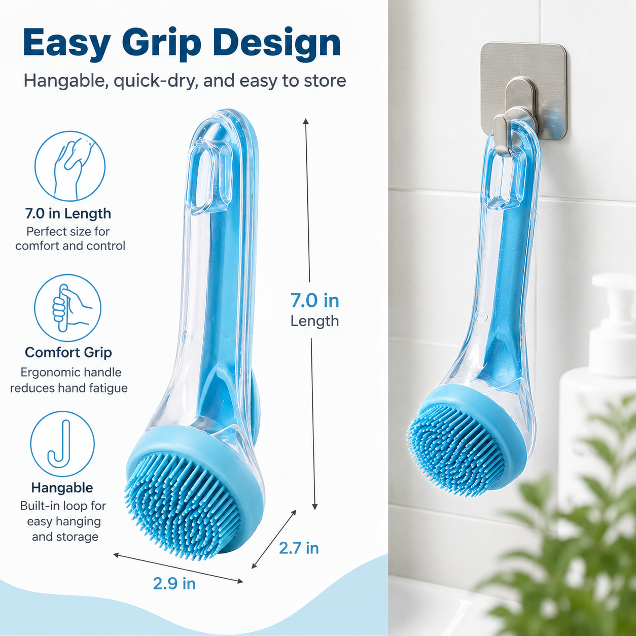 🐶 2-in-1 Pet Bath Brush & Shampoo Dispenser 🛁✨