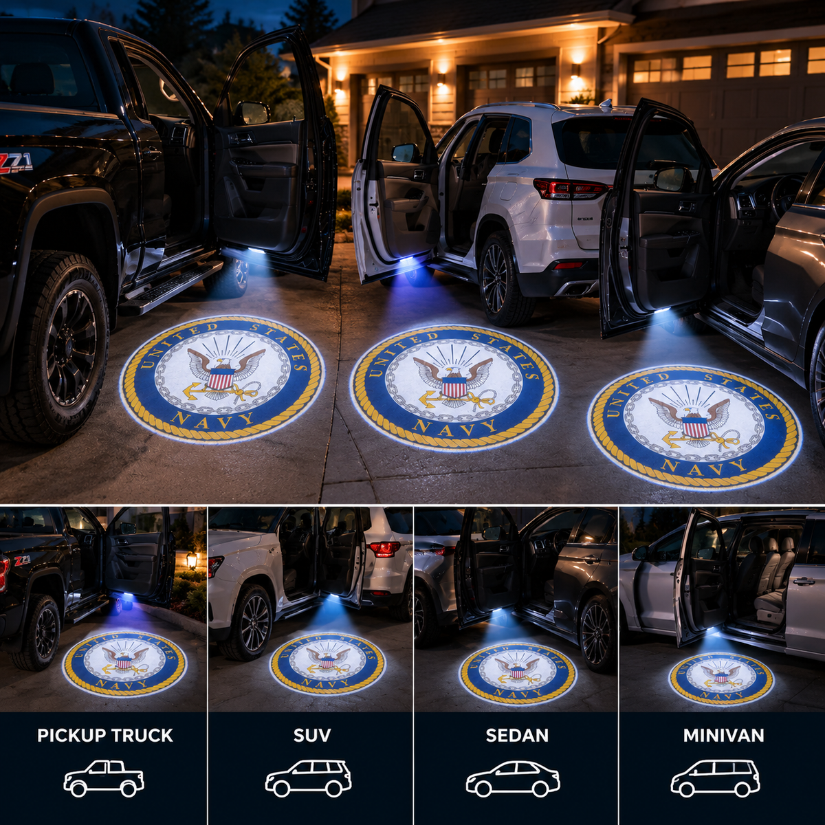 🚗🎖️ Military Honor Car Door Projection Light