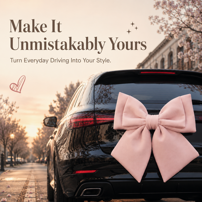 🎀 3D Oversized Pink Bow Car Exterior Decoration Sticker 🚗
