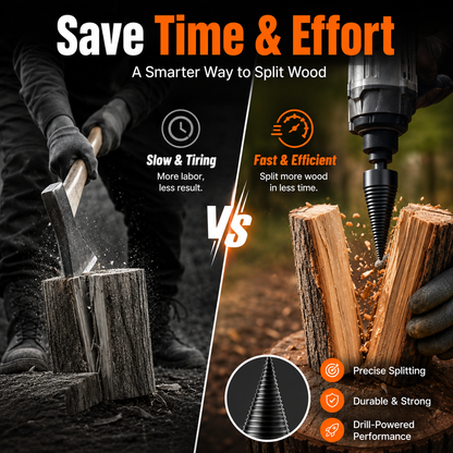 🔥 Heavy-Duty Firewood Splitter Drill Bit Set – Split Logs Faster with Less Effort