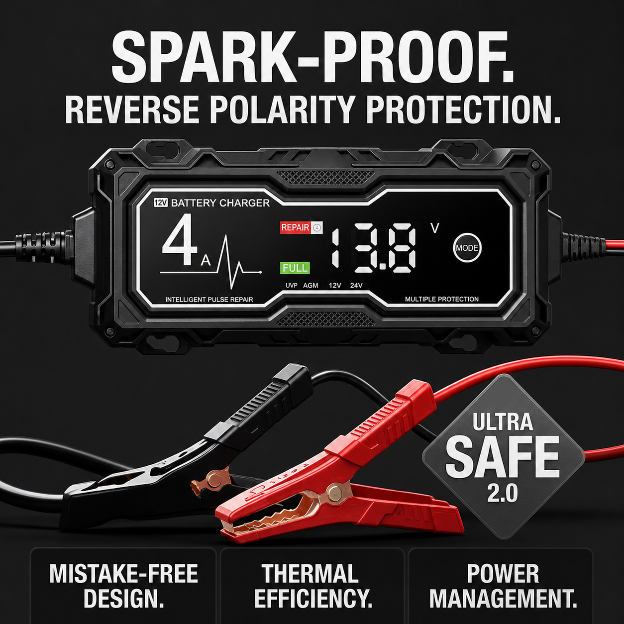 🔥⚡ 4250A Heavy-Duty Jump Starter – 10.0L Gas / 8.0L Diesel Battery Booster