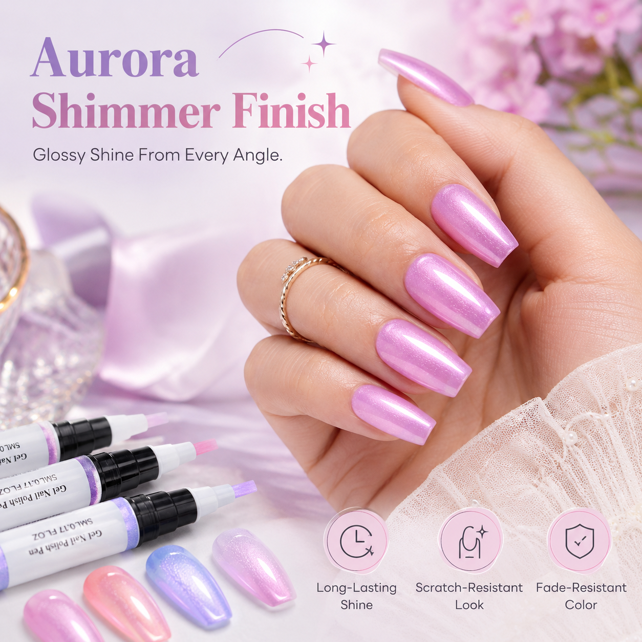 ⚡50K+ Sold💅 5-in-1 Gel Nail Polish Pen – Salon-Style Shimmer Manicure at Home