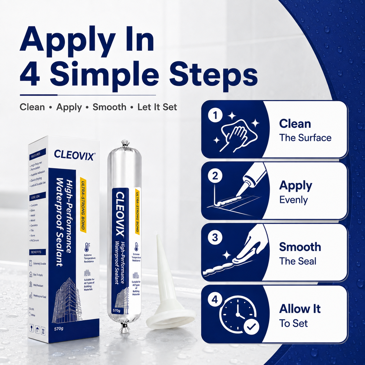 💧 High-Performance Elastic Waterproof Sealant for Leaks & Gaps (570g) 🛡️