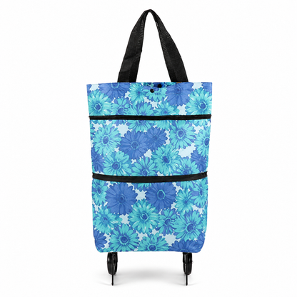 🛒 Foldable 2-in-1 Shopping Cart Bag with Wheels 🛍️