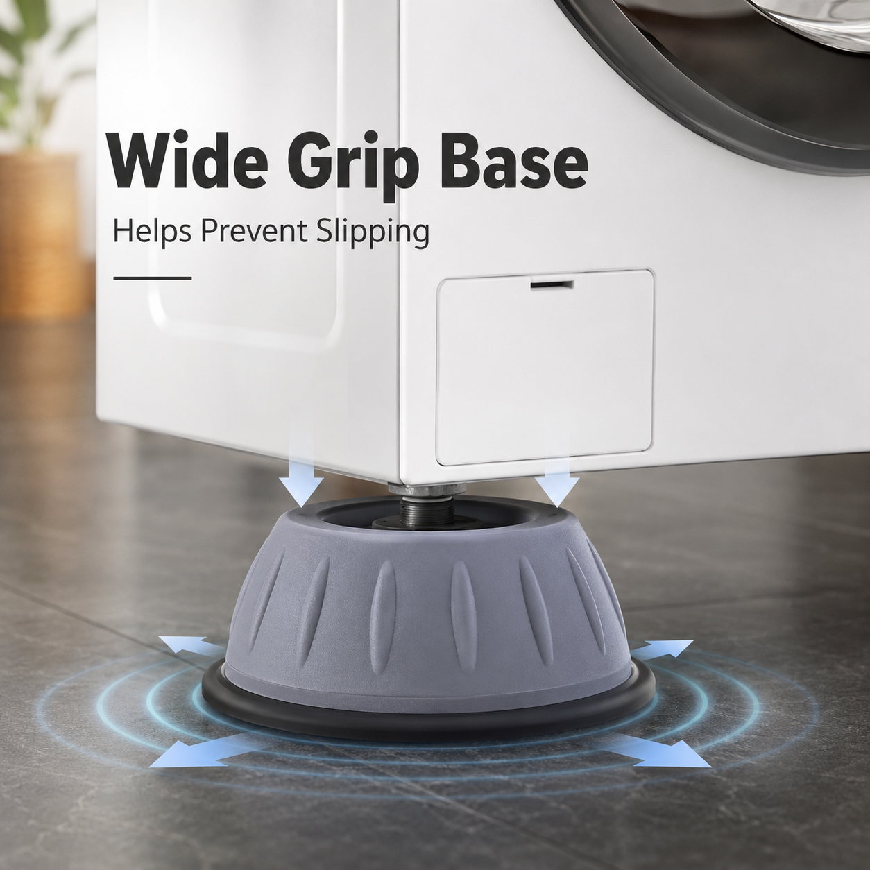 🌟 Anti-Vibration Appliance Foot Pads – Lift, Stabilize & Protect Your Floors