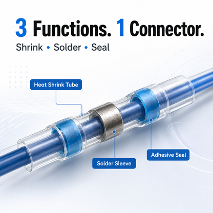 ⚡ 300-Piece Waterproof Solder Seal Wire Connectors Kit 26-10 AWG 💧