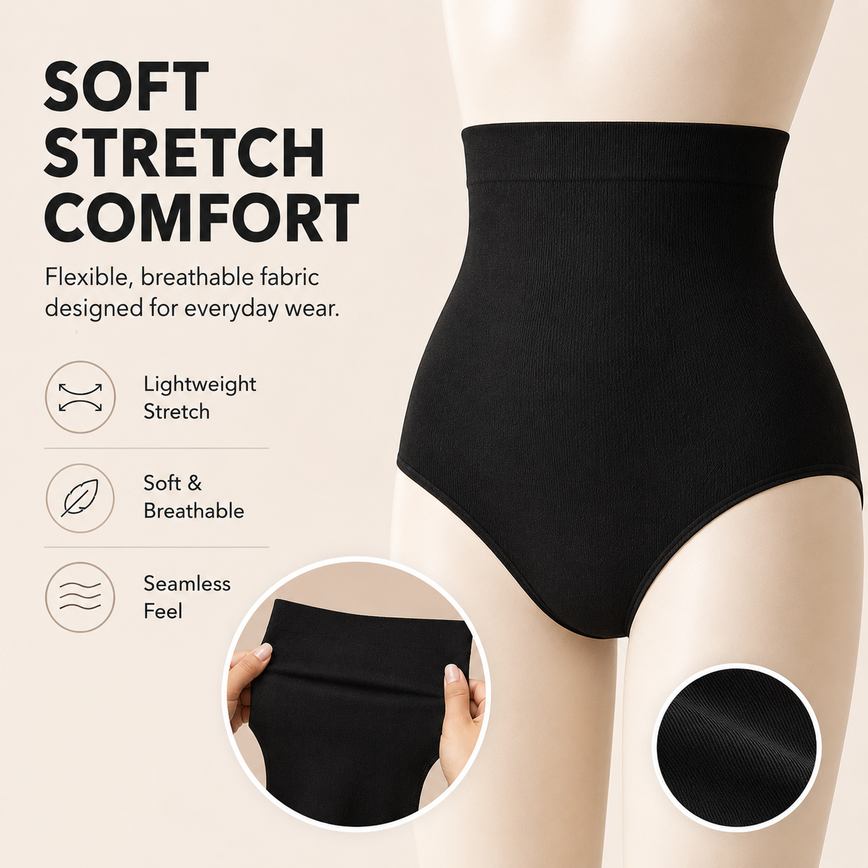 👙 High-Waisted Seamless Tummy Control Shaper Brief with Anti-Slip Silicone 💃