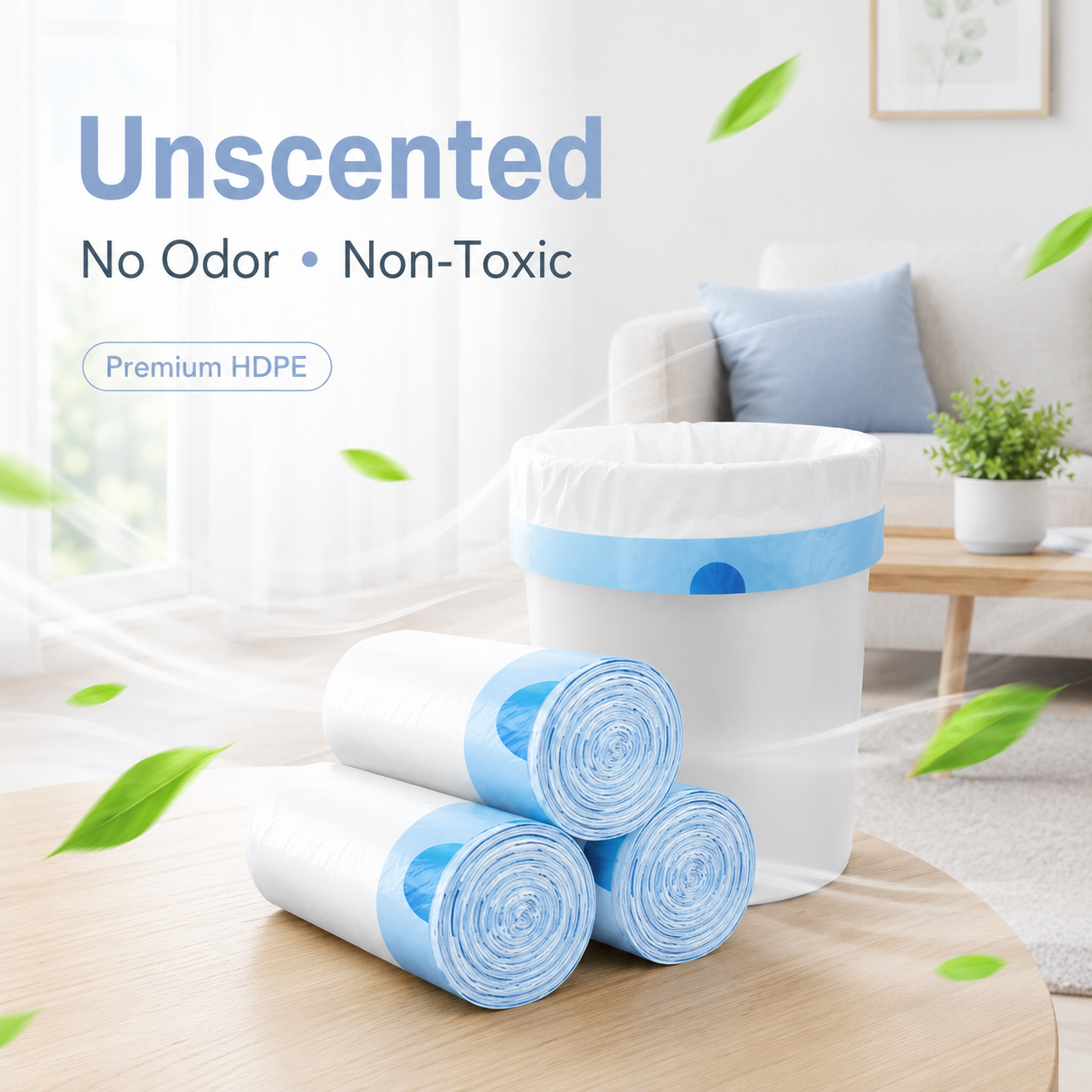 🏡 Heavy-Duty 4-Gallon Drawstring Trash Bags