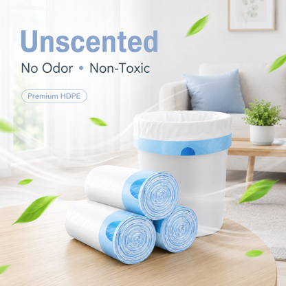 🏡 Heavy-Duty 4-Gallon Drawstring Trash Bags