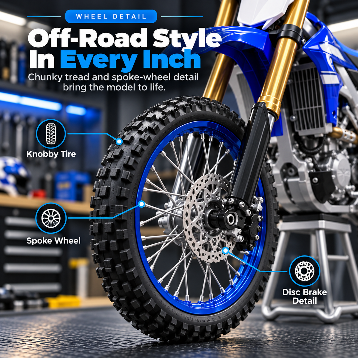 🏍️ Build Your Own Motocross Bike – 1:6 Scale DIY Model Kit
