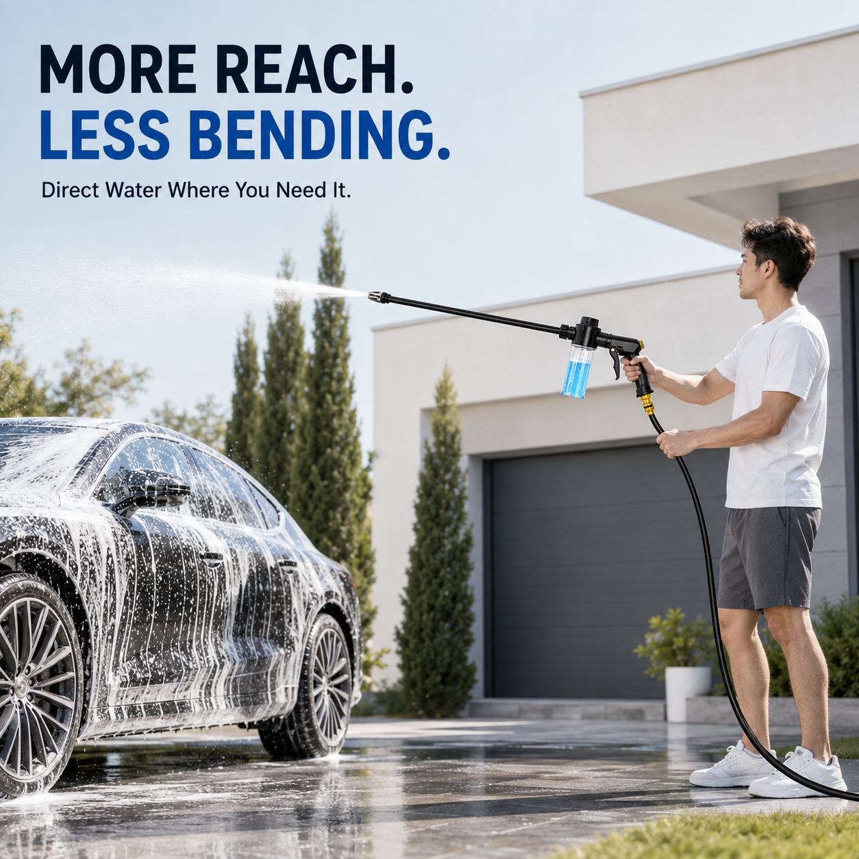 🚗 Multi-Function Car Wash Foam Spray Gun – 2-in-1 Hose Washer 💦