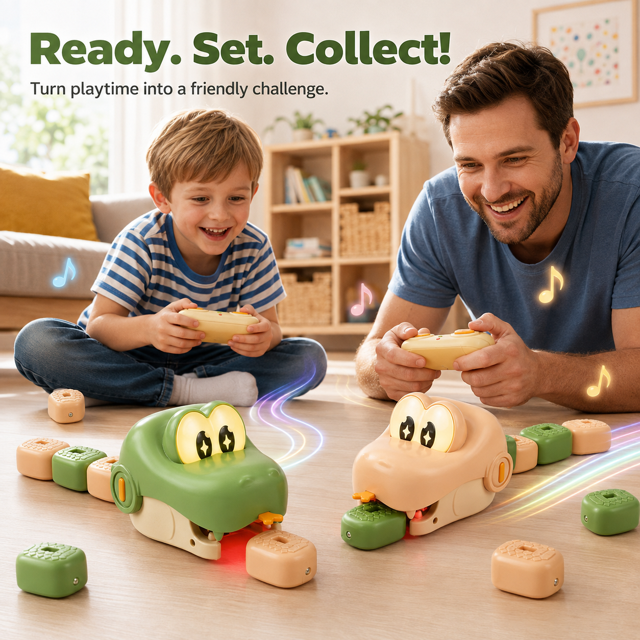 🐊 RC Crocodile Magnetic Block Collecting Car Toy Set 🎮