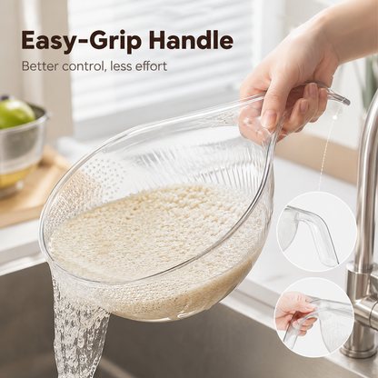 ✨All-in-One Kitchen Strainer – Wash Rice, Fruits & Veggies in Seconds 💧🥗🍚