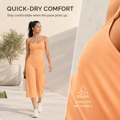 🧘 Women's 2-Piece Tank & Cropped Wide-Leg Activewear Set ✨