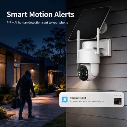 📡 4G LTE Solar Outdoor Security Camera (No WiFi Required) ☀️
