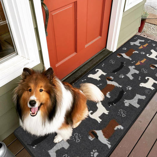 Washable Pet Paw Runner Rug - Non-Slip & Pet-Friendly