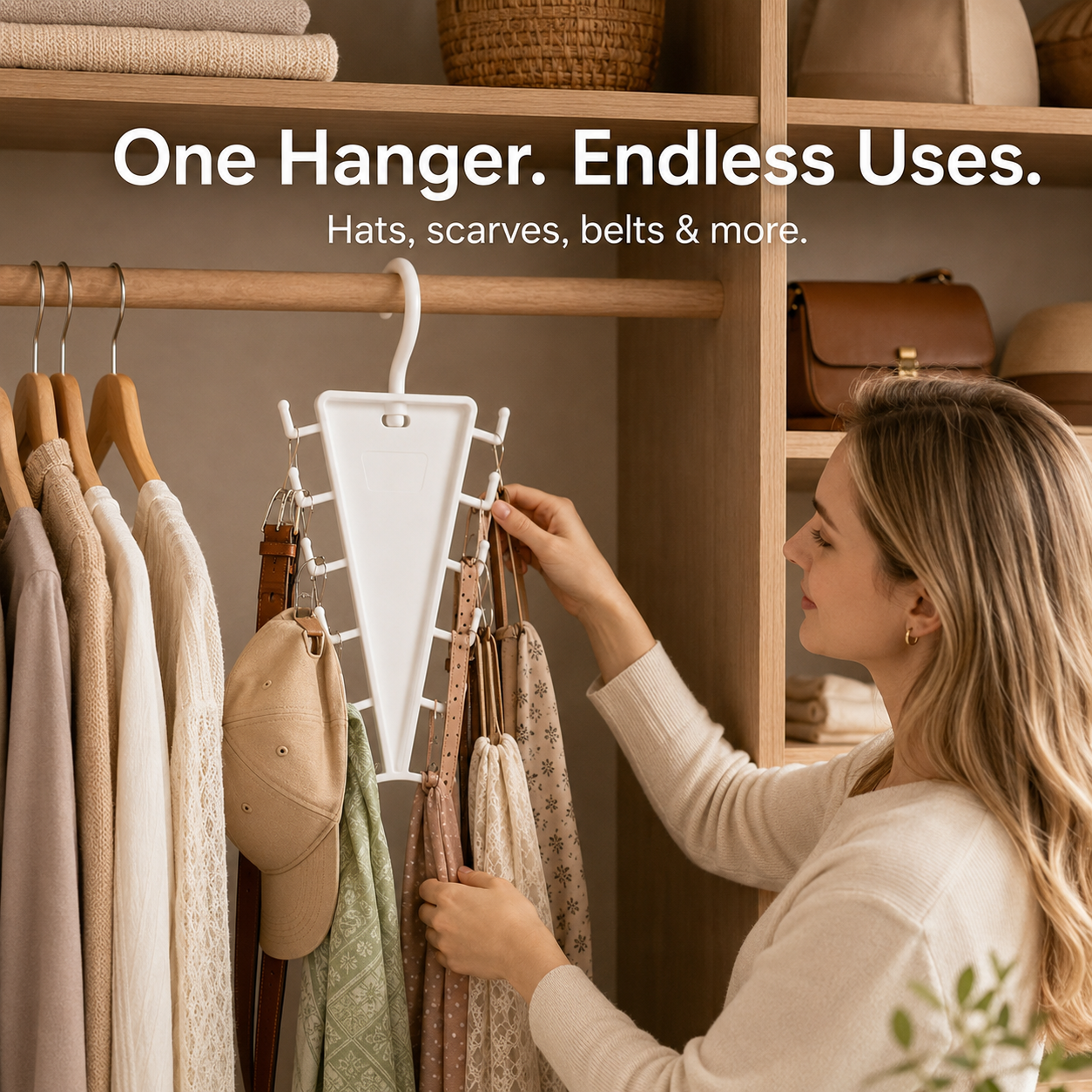 🎁 BUY 1 GET 1 FREE! 👔 12-Hook Rotating V-Hanger ✨
