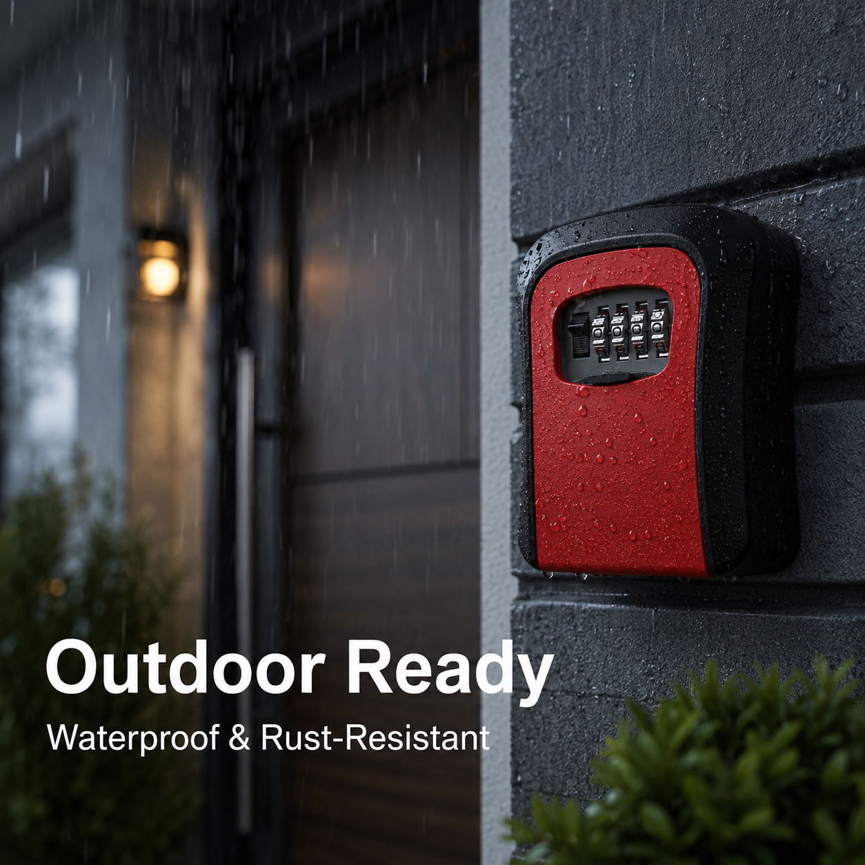 🔐 Wall-Mounted 4-Digit Combination Key Lock Box – Weatherproof Outdoor Key Safe ✨