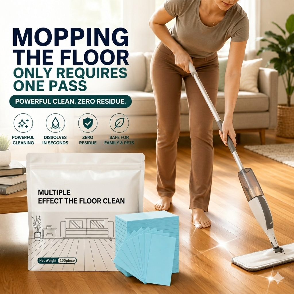 ✨ 100pcs Multi-Surface Floor Cleaning Tabs - Deep Clean & Shine 🧼