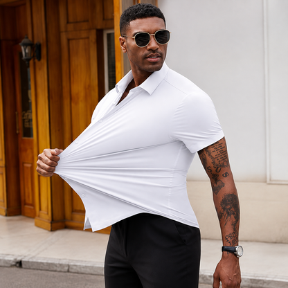 ⚡ 49% OFF – 👔 Men’s Muscle Fit Wrinkle-Free Shirt