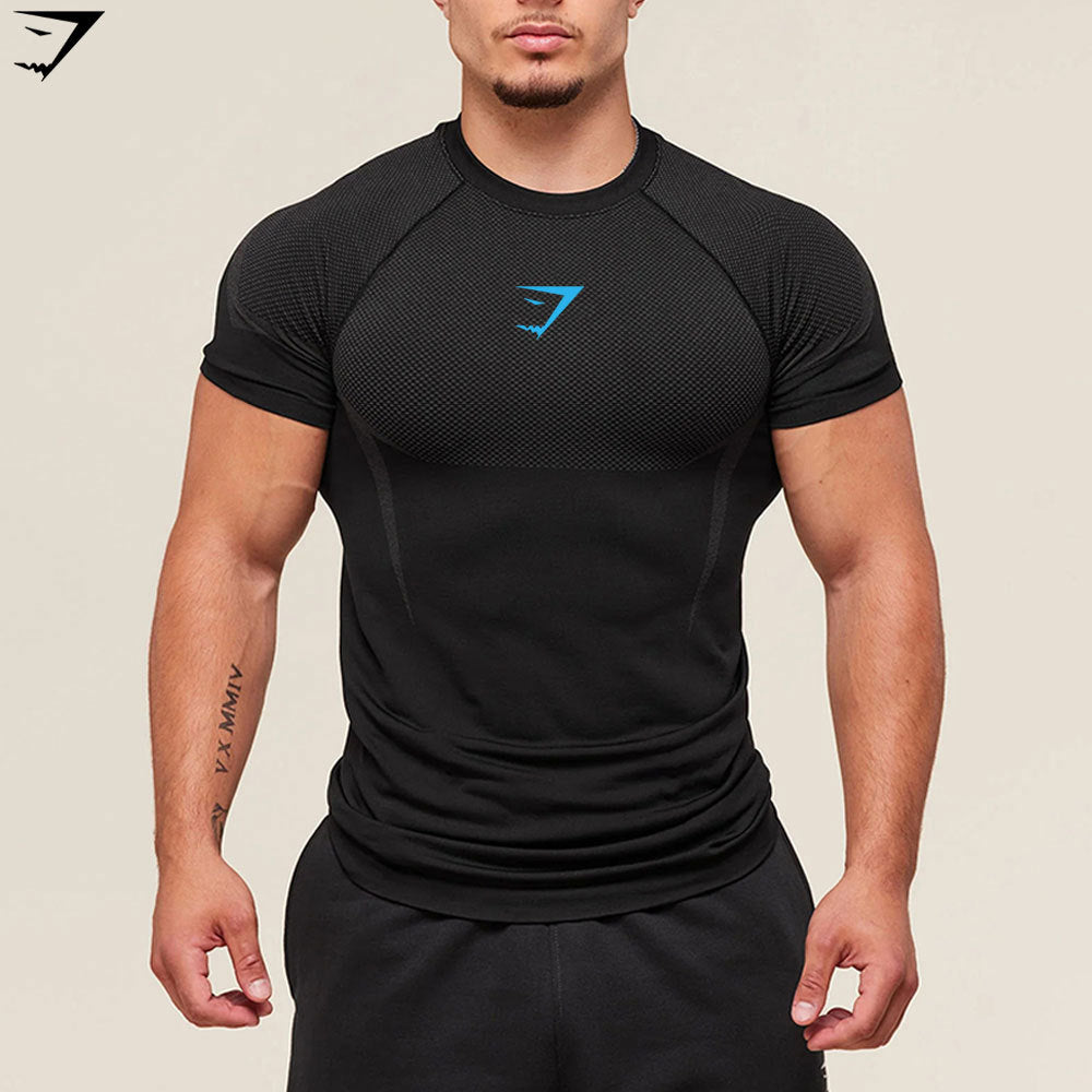 💪 Men's Athletic Compression T-Shirt – Quick-Dry Breathable Gym Tee🏋️‍♂️
